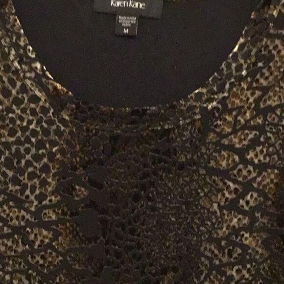 Karen Kane Velvet Burnout Dress XS Brown - Picture 7 of 9